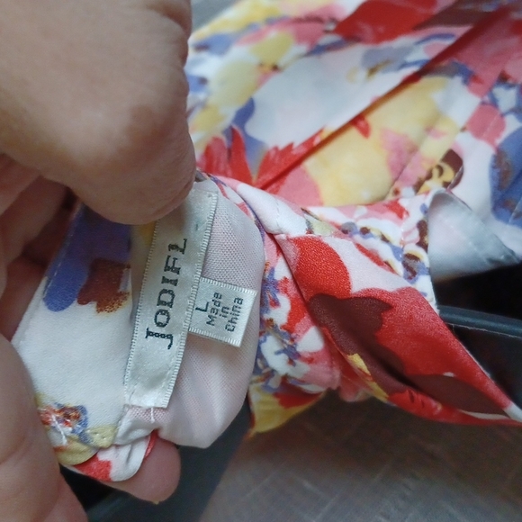 Jodifil Halter Neck Dress 💕, pink, yellow, blue, L, lined - Picture 4 of 7